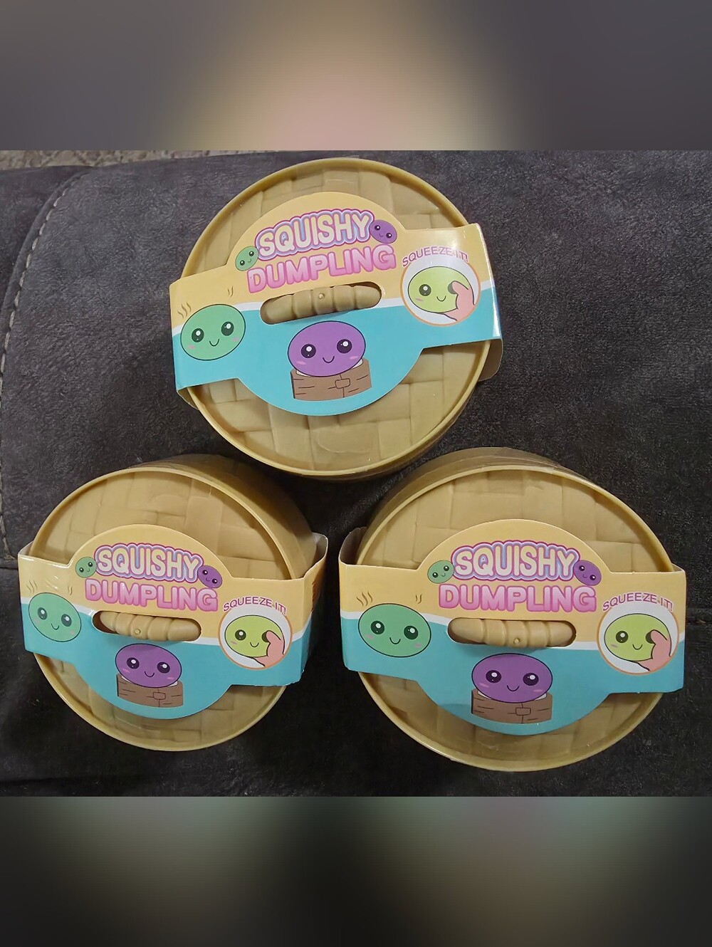 Toys. Squishy Dumplings. Set Of 3. Mystery Colors.